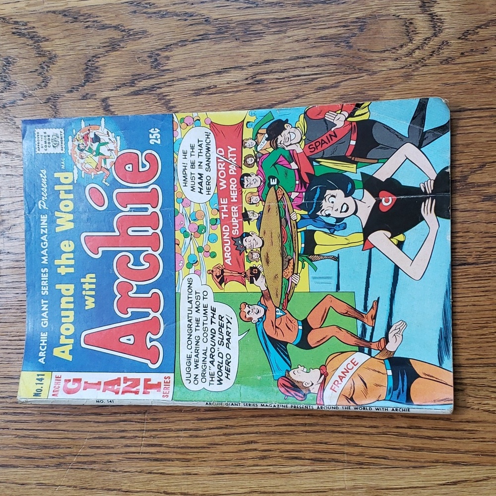 Vintage 60s Around The World With Archie No. 141 Archie Giant Series Comic Book